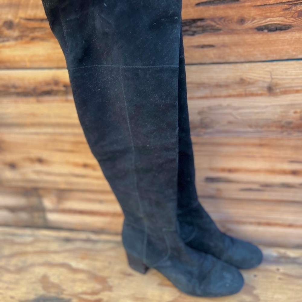 SAM EDELMAN | Black Suede Over The Knee 8.5